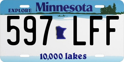 MN license plate 597LFF