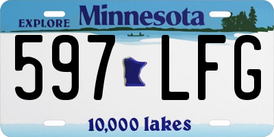 MN license plate 597LFG