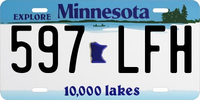 MN license plate 597LFH