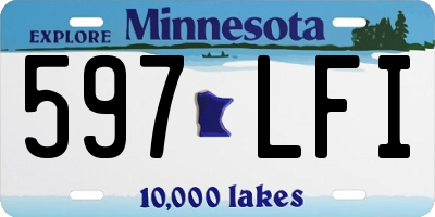 MN license plate 597LFI