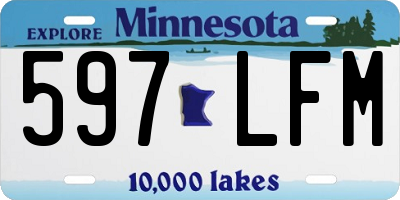 MN license plate 597LFM