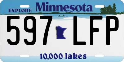 MN license plate 597LFP