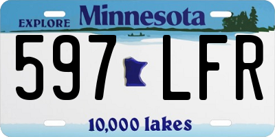 MN license plate 597LFR