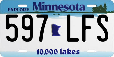 MN license plate 597LFS
