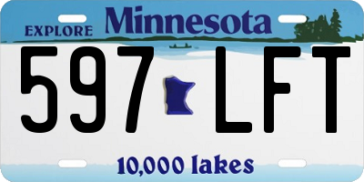 MN license plate 597LFT