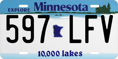 MN license plate 597LFV