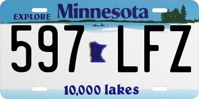 MN license plate 597LFZ