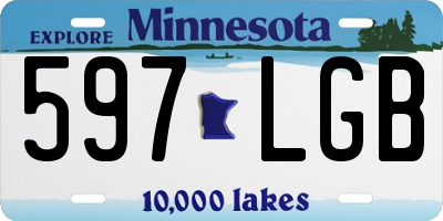 MN license plate 597LGB