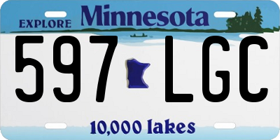 MN license plate 597LGC