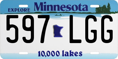 MN license plate 597LGG