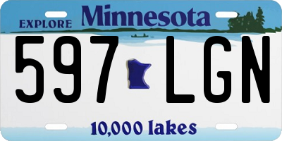 MN license plate 597LGN
