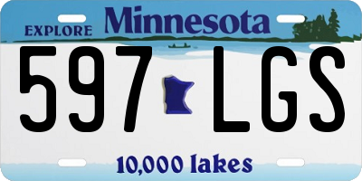 MN license plate 597LGS
