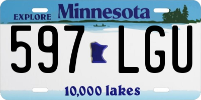 MN license plate 597LGU