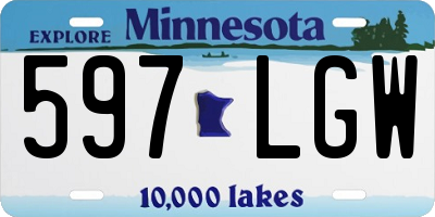 MN license plate 597LGW