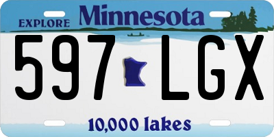 MN license plate 597LGX