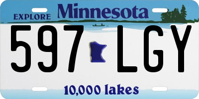 MN license plate 597LGY