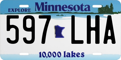 MN license plate 597LHA