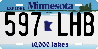 MN license plate 597LHB