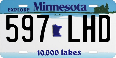 MN license plate 597LHD