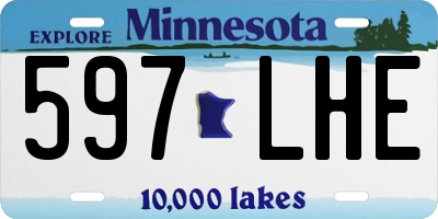 MN license plate 597LHE