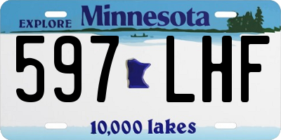 MN license plate 597LHF