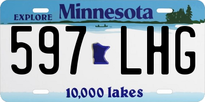 MN license plate 597LHG