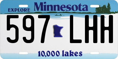 MN license plate 597LHH