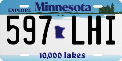 MN license plate 597LHI