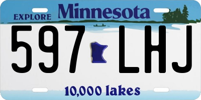 MN license plate 597LHJ