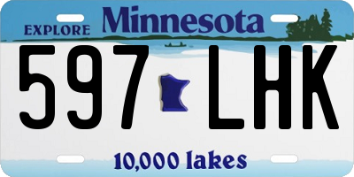 MN license plate 597LHK