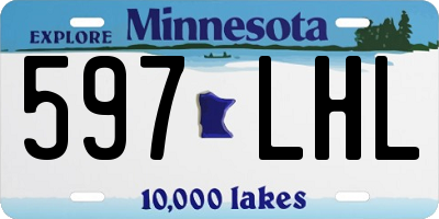 MN license plate 597LHL
