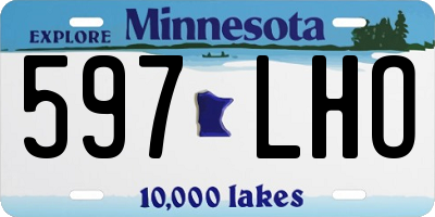 MN license plate 597LHO