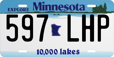 MN license plate 597LHP