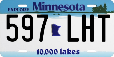 MN license plate 597LHT