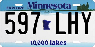 MN license plate 597LHY