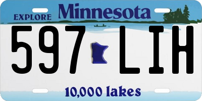 MN license plate 597LIH