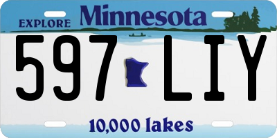 MN license plate 597LIY