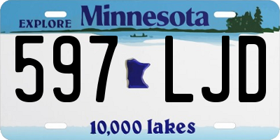 MN license plate 597LJD