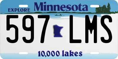 MN license plate 597LMS