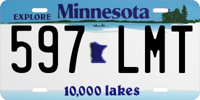 MN license plate 597LMT