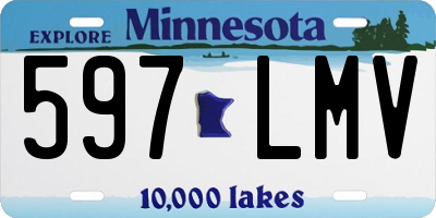 MN license plate 597LMV