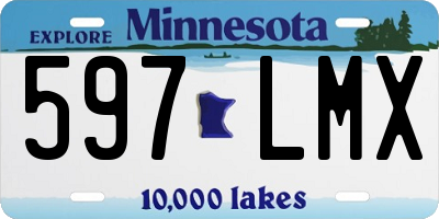 MN license plate 597LMX
