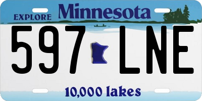MN license plate 597LNE
