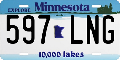 MN license plate 597LNG