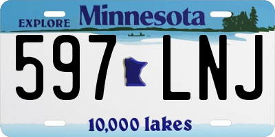 MN license plate 597LNJ