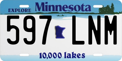 MN license plate 597LNM