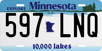 MN license plate 597LNQ