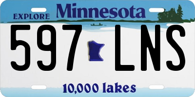 MN license plate 597LNS