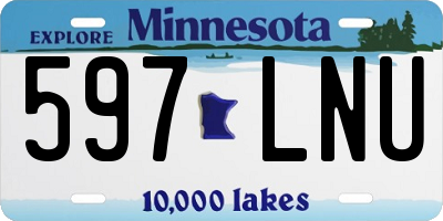 MN license plate 597LNU