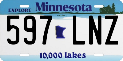 MN license plate 597LNZ